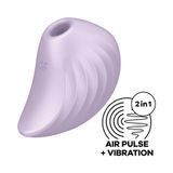Вакуумний кліторальний стимулятор із вібрацією Satisfyer Pearl Diver Violet &mdash; купити в інтим-бутику EroticToys