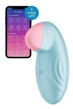 Смарт-вібратор для клітора Satisfyer Tropical Tip Light Blue &mdash; купити в інтим-бутику EroticToys