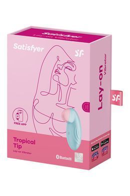 Смарт-вібратор для клітора Satisfyer Tropical Tip Light Blue &mdash; купити в інтим-бутику EroticToys