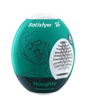 Самозмащувальний мастурбатор-яйце Satisfyer Masturbator Egg Naughty, одноразовий, не потребує змазки &mdash; купити в інтим-бутику EroticToys
