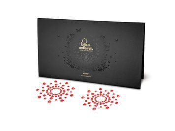 Пестіс з кристалів Bijoux Indiscrets - Mimi Red, прикраса на груди &mdash; купити в інтим-бутику EroticToys