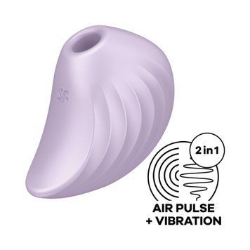 Вакуумний кліторальний стимулятор із вібрацією Satisfyer Pearl Diver Violet &mdash; купити в інтим-бутику EroticToys