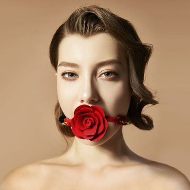 Розкішний кляп у вигляді троянди Zalo - Rose Ball Gag, подвійне використання &mdash; купити в інтим-бутику EroticToys