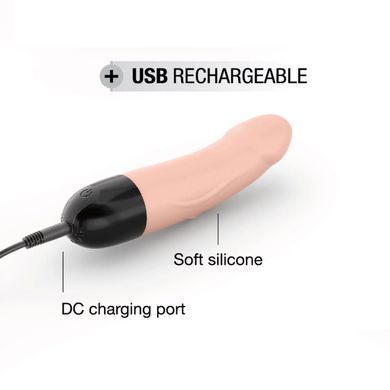 Вібратор Dorcel Real Vibration S Flesh 2.0, діаметр 3,7см, перезаряджається, для точки G &mdash; купити в інтим-бутику EroticToys
