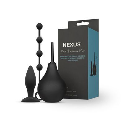 Набір новачка для анальної стимуляції Nexus ANAL BEGINNER KIT, спринцівка, анальне намисто і пробка &mdash; купити в інтим-бутику EroticToys