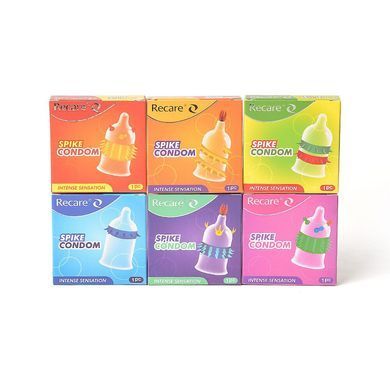Насадка на член Recare Spike Condom Green (презерватив з рядами шипів) &mdash; купити в інтим-бутику EroticToys