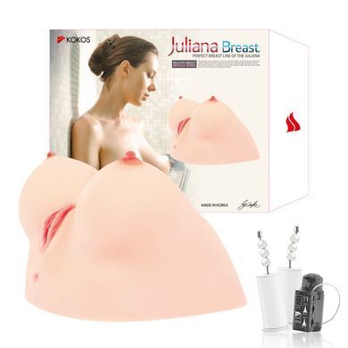 Мастурбатор Kokos Juilana Breast 2WayPlus з функцією масажу та вібрацією &mdash; купити в інтим-бутику EroticToys