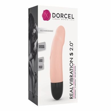 Вібратор Dorcel Real Vibration S Flesh 2.0, діаметр 3,7см, перезаряджається, для точки G &mdash; купити в інтим-бутику EroticToys
