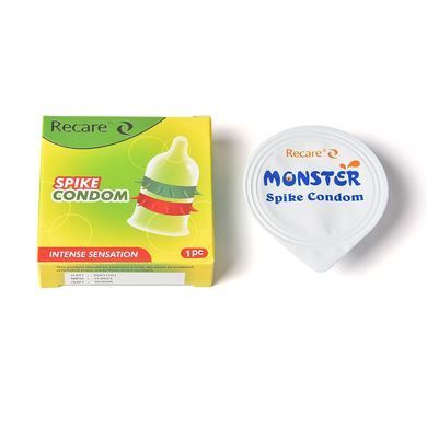 Насадка на член Recare Spike Condom Green (презерватив з рядами шипів) &mdash; купити в інтим-бутику EroticToys