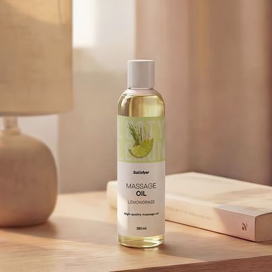 Розпродаж!!! Масажна олія Satisfyer Massage Oil Lemongrass 250 мл (термін 30.04.2027) &mdash; купити в інтим-бутику EroticToys