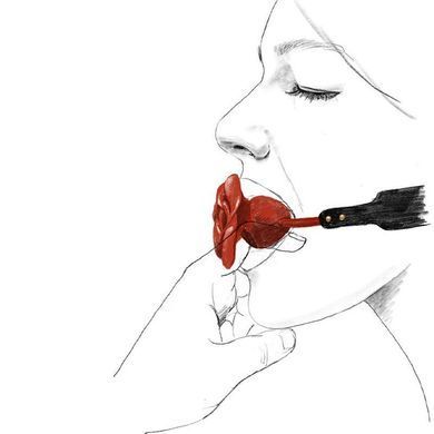 Розкішний кляп у вигляді троянди Zalo - Rose Ball Gag, подвійне використання &mdash; купити в інтим-бутику EroticToys