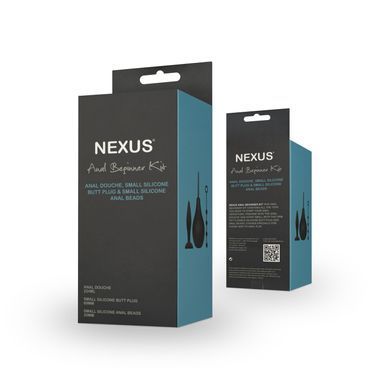 Набір новачка для анальної стимуляції Nexus ANAL BEGINNER KIT, спринцівка, анальне намисто і пробка &mdash; купити в інтим-бутику EroticToys