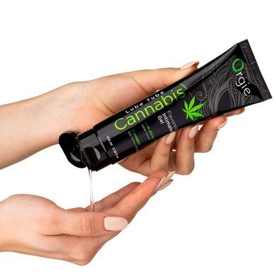 Лубрикант на водній основі Orgie Lube Tube Cannabis, 100 мл, їстівний, з олією насіння конопель &mdash; купити в інтим-бутику EroticToys