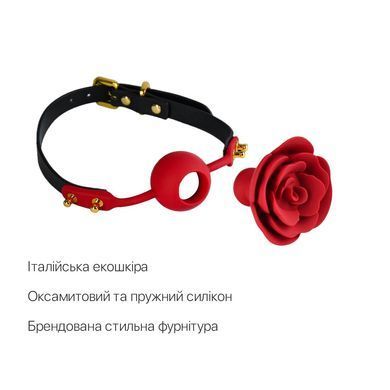 Розкішний кляп у вигляді троянди Zalo - Rose Ball Gag, подвійне використання &mdash; купити в інтим-бутику EroticToys