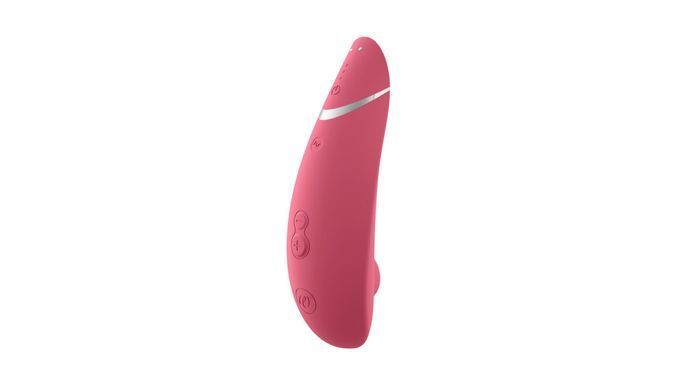 Вакуумний кліторальний стимулятор Womanizer Premium 2 - Raspberry, функції Autopilot та Smart Silence &mdash; купити в інтим-бутику EroticToys