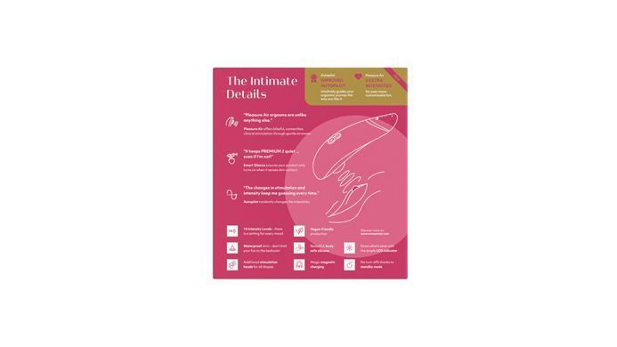 Вакуумний кліторальний стимулятор Womanizer Premium 2 - Raspberry, функції Autopilot та Smart Silence &mdash; купити в інтим-бутику EroticToys