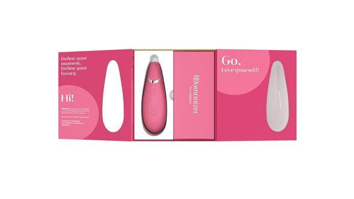 Вакуумний кліторальний стимулятор Womanizer Premium 2 - Raspberry, функції Autopilot та Smart Silence &mdash; купити в інтим-бутику EroticToys