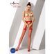 Сітчасті панчохи-стокінги Passion S011 One Size, Red, імітація гартерів, відкритий доступ в інтим-бутику EroticToys