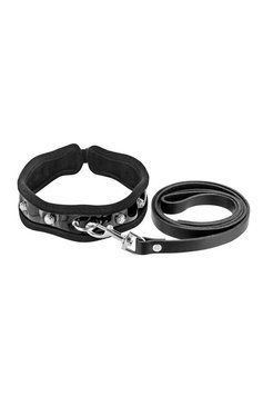 Повідець з натуральної шкіри Fetish Tentation Premium Patent leather chocker and leash &mdash; купити в інтим-бутику EroticToys