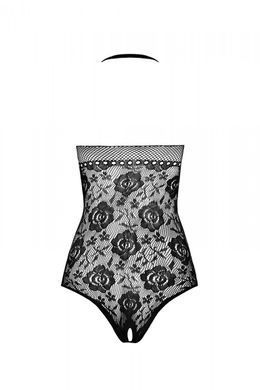 Бодістокінг з імітацією корсетної шнурівки Passion BS094 One Size, white, квітковий візерунок, з дос &mdash; купити в інтим-бутику EroticToys