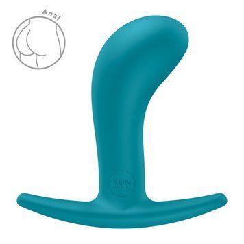 Анальна пробка Fun Factory BOOTIE M Aquamarine, діаметр 3,3 см, тонкий обмежувач &mdash; купити в інтим-бутику EroticToys