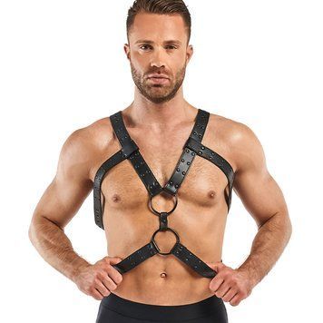 Портупея Bedroom Fantasies: Rocco Bondage Harness, чорна &mdash; купити в інтим-бутику EroticToys