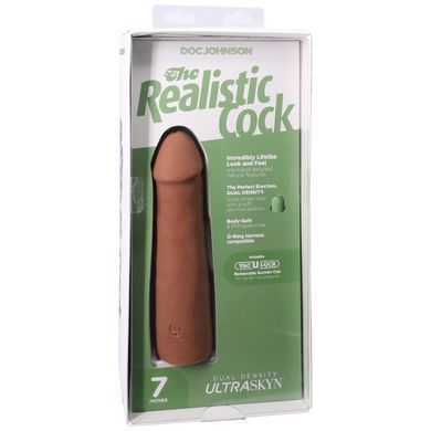 Фалоімітатор Doc Johnson The Realistic Cock ULTRASKYN - 7 Inch Caramel &mdash; купити в інтим-бутику EroticToys