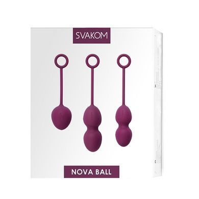 Набір вагінальних кульок зі зміщеним центром ваги Svakom Nova Violet &mdash; купити в інтим-бутику EroticToys