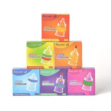 Насадка на член Recare Spike Condom Blue (презерватив з шипами) &mdash; купити в інтим-бутику EroticToys