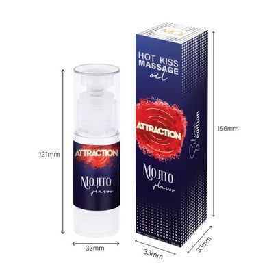 Розпродаж!!! Їстівна масажна олія MAI Attraction Mojito Hot Kiss 50 мл (термін 09.2026) &mdash; купити в інтим-бутику EroticToys