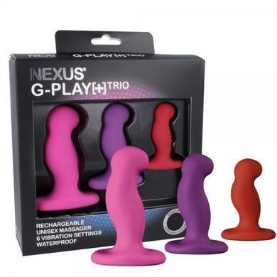 Замовити анонімно: Вібромасажери для простати Nexus G-Play Trio Plus: макс діаметр 2,3-3,0-3,5 см Вібромасажери для простати Nexus G-Play Trio Plus: макс діаметр 2,3-3,0-3,5 см — купити в інтим-бутику EroticToys