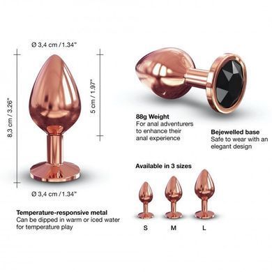 Металева анальна пробка із прикрасою у вигляді кристалу Dorcel - Diamond Plug M &mdash; купити в інтим-бутику EroticToys
