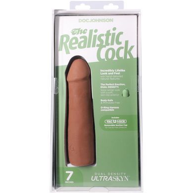 Фалоімітатор Doc Johnson The Realistic Cock ULTRASKYN - 7 Inch Caramel &mdash; купити в інтим-бутику EroticToys