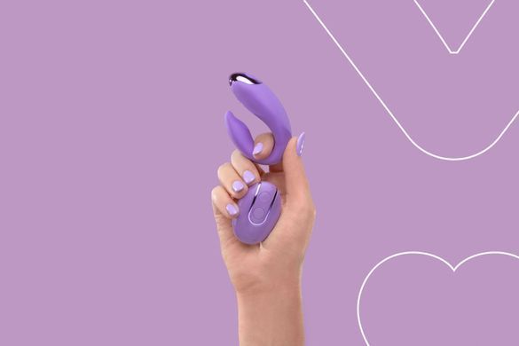 Вібратор для пар FairyGasm PleasureBerry violet, зарядний кейс, пульт ДК &mdash; купити в інтим-бутику EroticToys