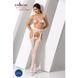 Мереживні колготки-бодістокінги Passion S014 One Size, White, імітація панчіх та пояса з гартерами в інтим-бутику EroticToys