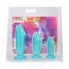 Набір анальних пробок Doc Johnson Crystal Jellies - Anal Starter Kit- Teal в інтим-бутику EroticToys