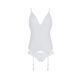 Корсет із пажами, трусики з ажурним декором та відкритим кроком Passion URSULA CORSET XXL/XXXL white в інтим-бутику EroticToys
