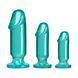 Набір анальних пробок Doc Johnson Crystal Jellies - Anal Starter Kit- Teal в інтим-бутику EroticToys