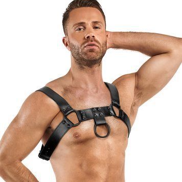 Портупея на плечі Bedroom Fantasies: Bruno Bondage Harness, чорна &mdash; купити в інтим-бутику EroticToys