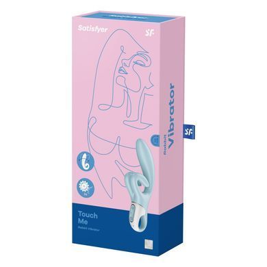 Замовити анонімно: Вібратор-кролик Satisfyer Touch Me Blue, подвійний відросток, 3 потужні мотори Вібратор-кролик Satisfyer Touch Me Blue, подвійний відросток, 3 потужні мотори — купити в інтим-бутику EroticToys