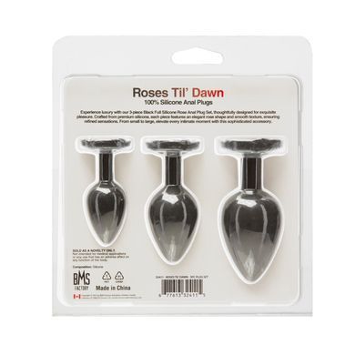 Набір силіконових анальних пробок BMS Roses Til&rsquo; Dawn Silicone Anal Plug Kit (пошкоджене паковання!!!) &mdash; купити в інтим-бутику EroticToys