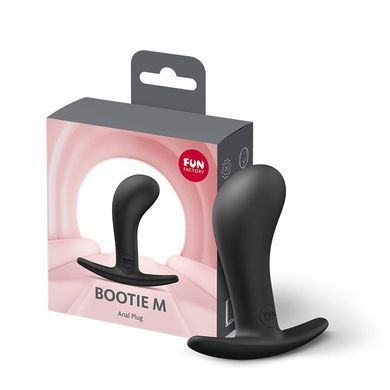 Анальна пробка Fun Factory BOOTIE M Black, діаметр 3,3 см, тонкий обмежувач &mdash; купити в інтим-бутику EroticToys