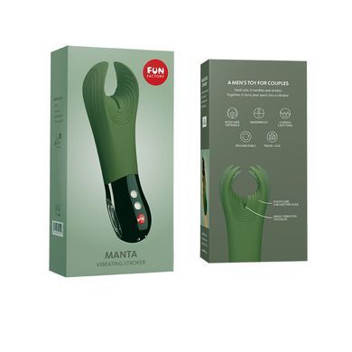 Вібратор для пеніса Fun Factory MANTA moss green/black (м'яте паковання!!!) &mdash; купити в інтим-бутику EroticToys