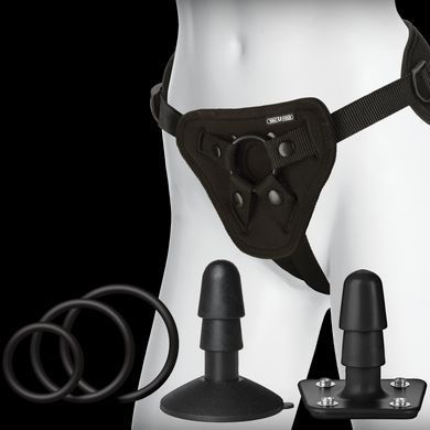 Набір для страпона Doc Johnson Vac-U-Lock Crystal Jellies Set (м'ята упаковка!!!) &mdash; купити в інтим-бутику EroticToys