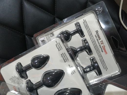 Набір силіконових анальних пробок BMS Roses Til&rsquo; Dawn Silicone Anal Plug Kit (пошкоджене паковання!!!) &mdash; купити в інтим-бутику EroticToys