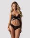 Комплект Obsessive Blomentis 2-pcs set, M/L, мереживний, ліф із зав&rsquo;язками на спині, трусики-сліпи в інтим-бутику EroticToys