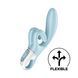 Вібратор-кролик Satisfyer Touch Me Blue, подвійний відросток, 3 потужні мотори в інтим-бутику EroticToys