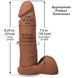 Фалоімітатор Doc Johnson The Realistic Cock ULTRASKYN - 8 Inch with Balls Caramel в інтим-бутику EroticToys