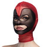Маска серце сітка з відкритим ротом та очима Feral Feelings - Hearts Mask Red/Black &mdash; купити в інтим-бутику EroticToys