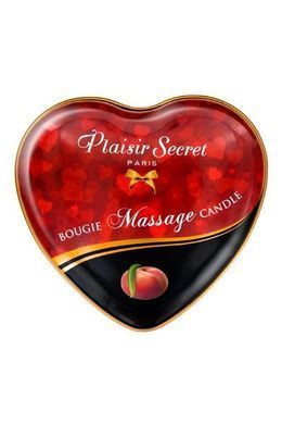 Масажна свічка-серце Plaisirs Secrets Peach (35 мл) &mdash; купити в інтим-бутику EroticToys